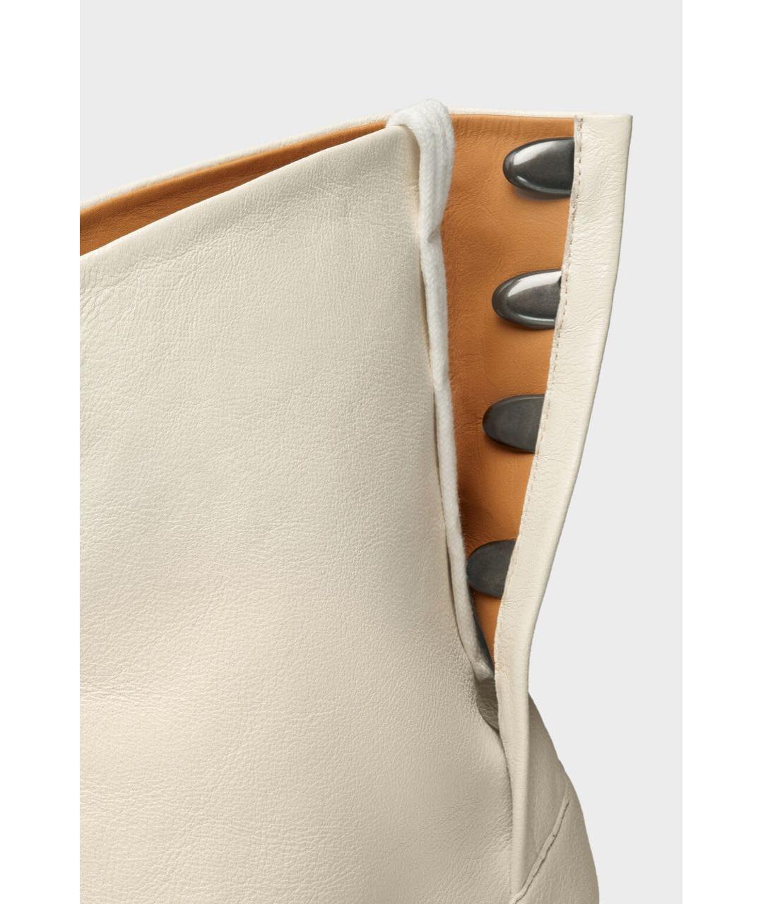 MAISON MARGIELA Бежевые кожаные ботильоны, фото 5