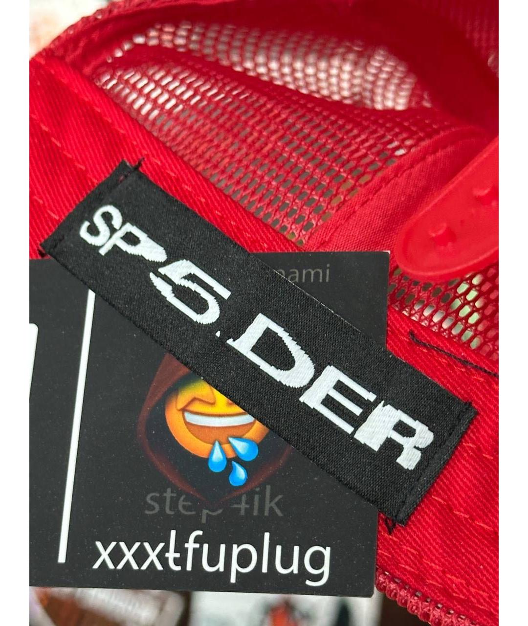 Sp5der by Young Thug Красная хлопковая кепка/бейсболка, фото 6