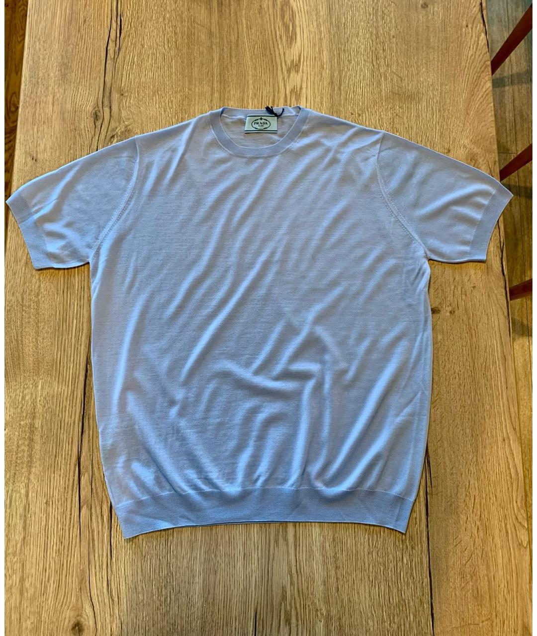 PRADA Голубой шерстяной джемпер / свитер, фото 9