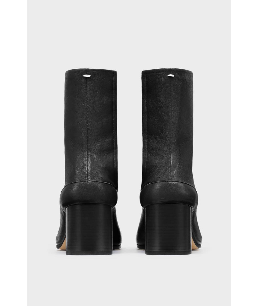MAISON MARGIELA Черные кожаные ботильоны, фото 3