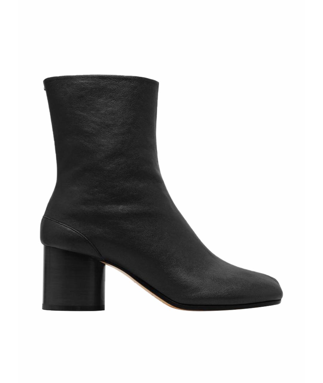 MAISON MARGIELA Черные кожаные ботильоны, фото 1