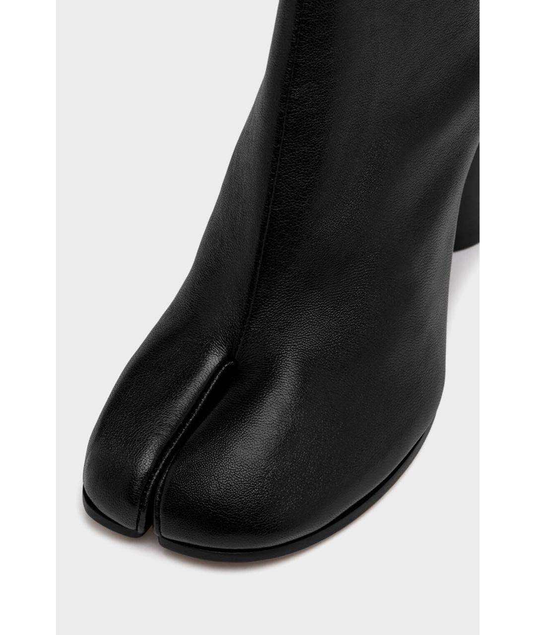 MAISON MARGIELA Черные кожаные ботильоны, фото 5