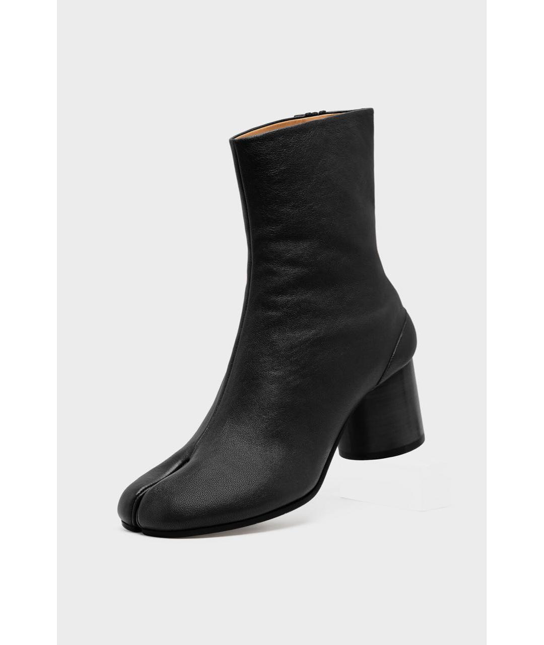 MAISON MARGIELA Черные кожаные ботильоны, фото 2