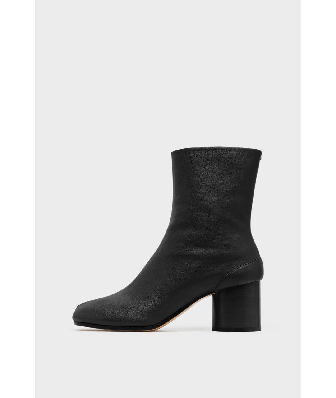 MAISON MARGIELA Черные кожаные ботильоны, фото 7