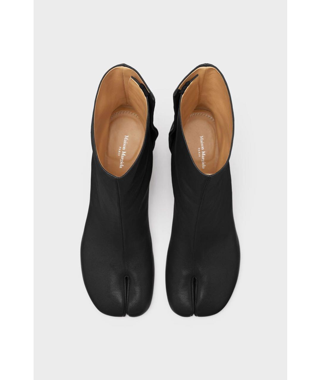 MAISON MARGIELA Черные кожаные ботильоны, фото 4