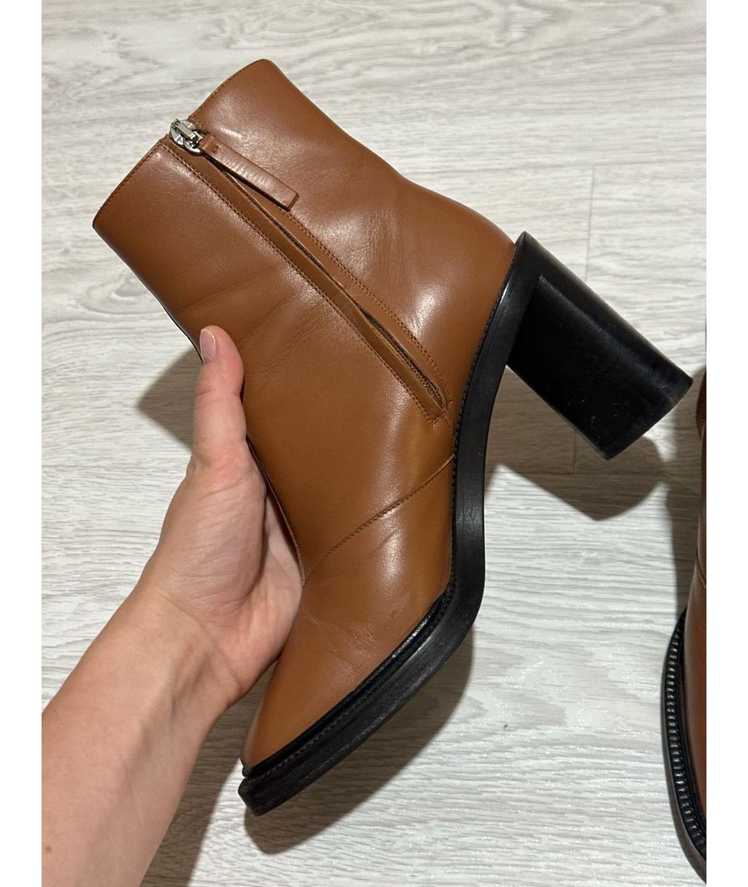 ACNE STUDIOS Коричневые кожаные полусапоги, фото 7