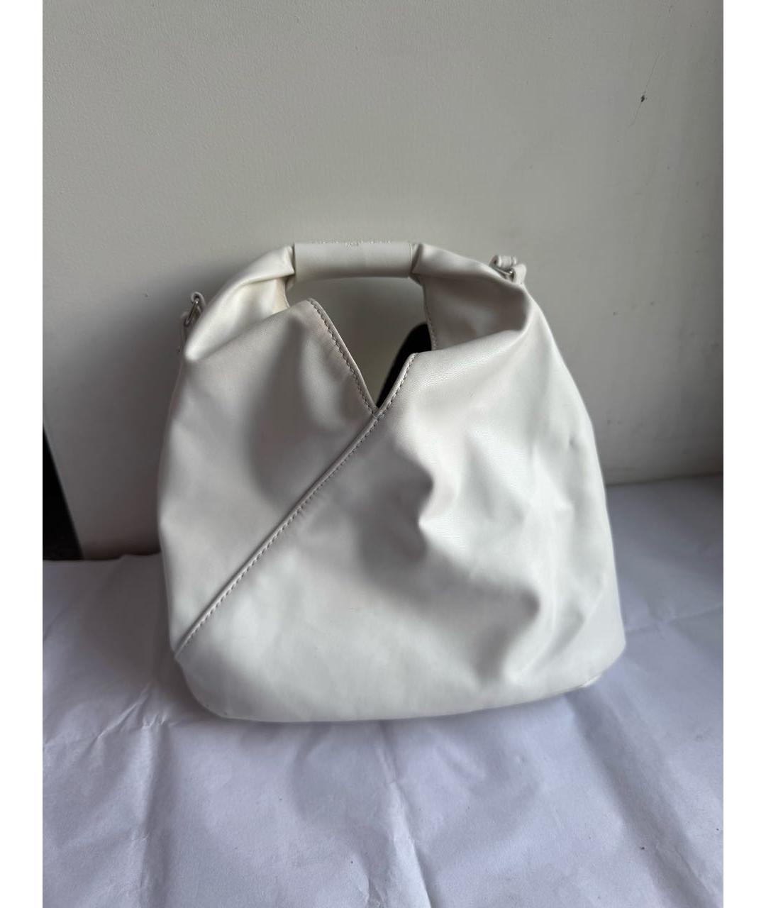 MM6 MAISON MARGIELA Белая кожаная сумка через плечо, фото 2