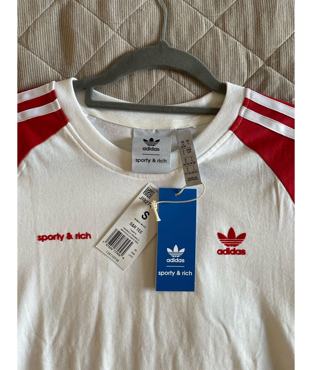SPORTY AND RICH Белая хлопковая футболка, фото 3