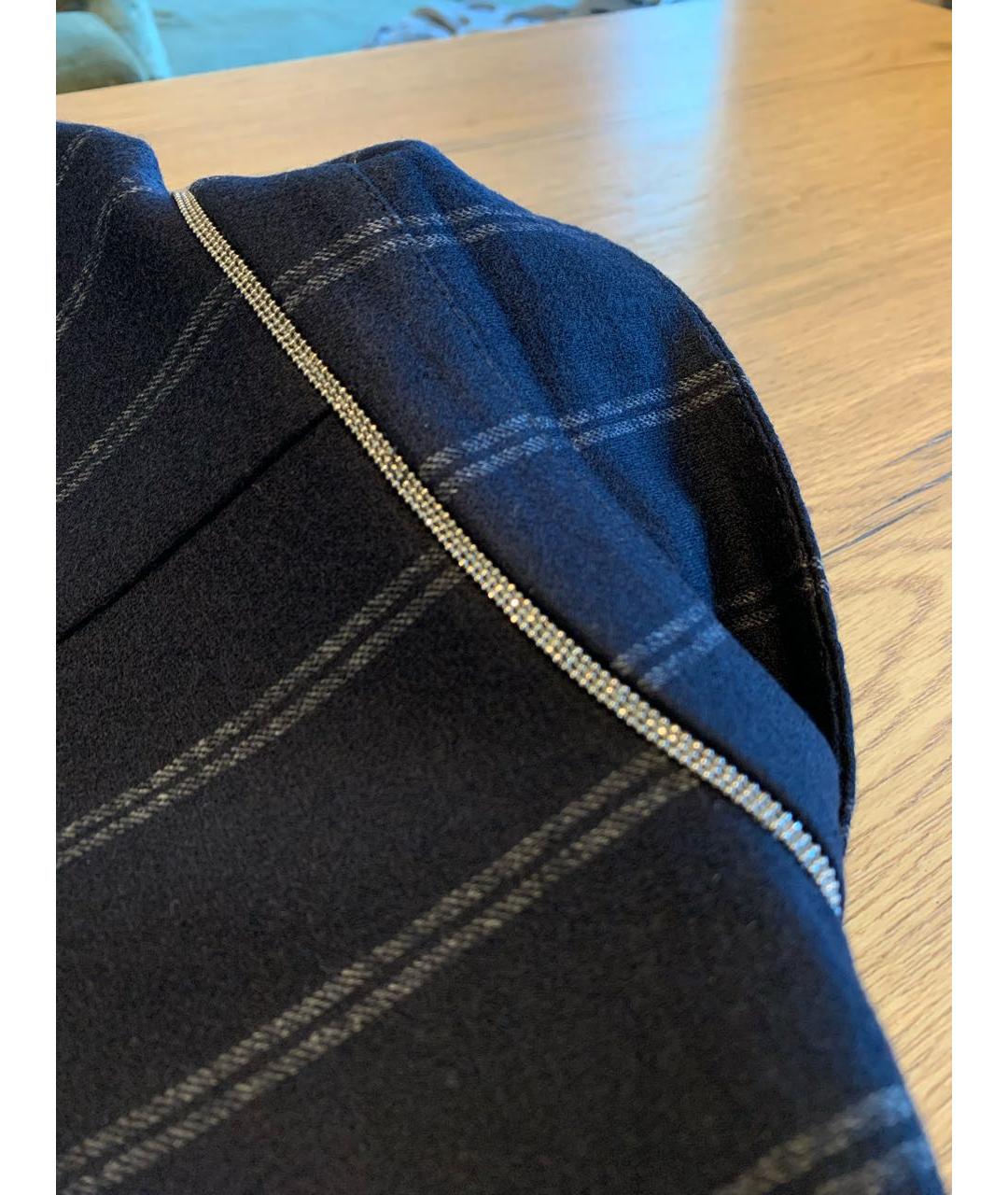 BRUNELLO CUCINELLI Темно-синий шерстяной жакет/пиджак, фото 8