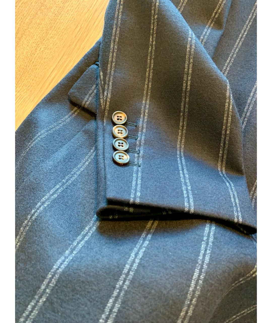 BRUNELLO CUCINELLI Темно-синий шерстяной жакет/пиджак, фото 7