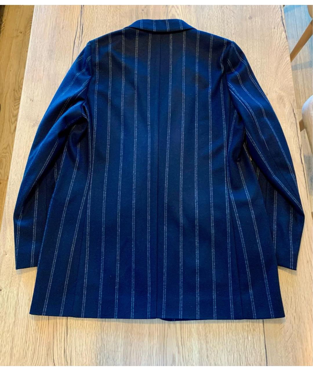 BRUNELLO CUCINELLI Темно-синий шерстяной жакет/пиджак, фото 2