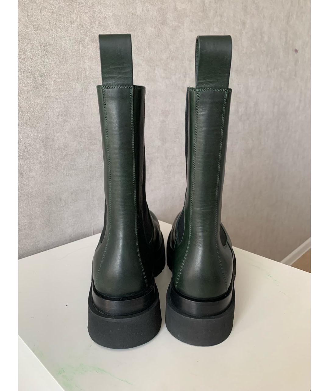 BOTTEGA VENETA Хаки кожаные полусапоги, фото 2