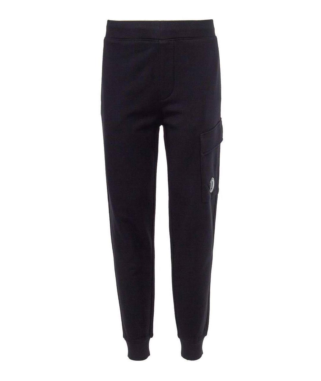 CP COMPANY Черные хлопко-эластановые повседневные брюки, фото 1