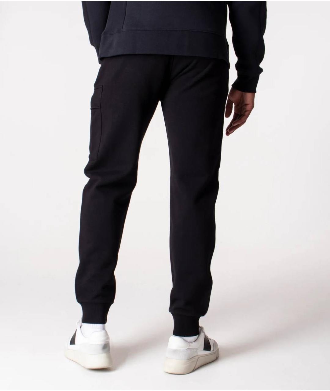 CP COMPANY Черные хлопко-эластановые повседневные брюки, фото 3