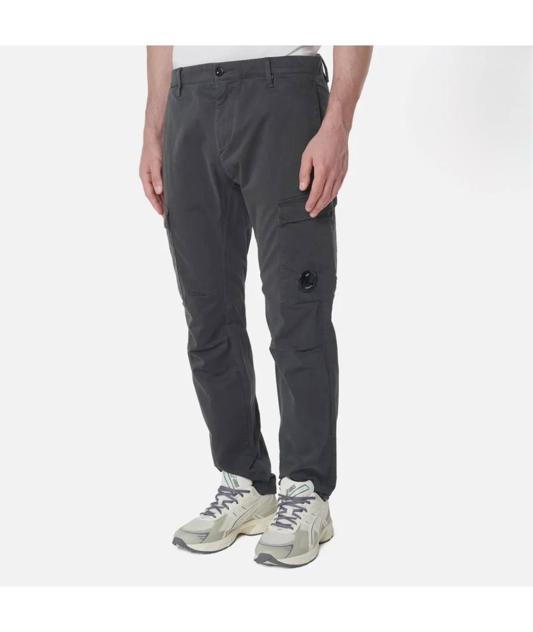 CP COMPANY Антрацитовые хлопковые повседневные брюки, фото 2