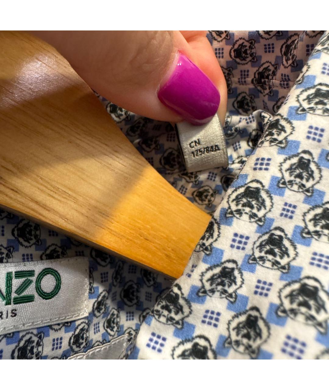 KENZO Мульти хлопковая кэжуал рубашка, фото 8