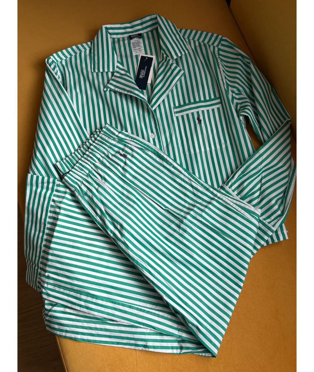 POLO RALPH LAUREN Зеленая хлопковая пижама, фото 7