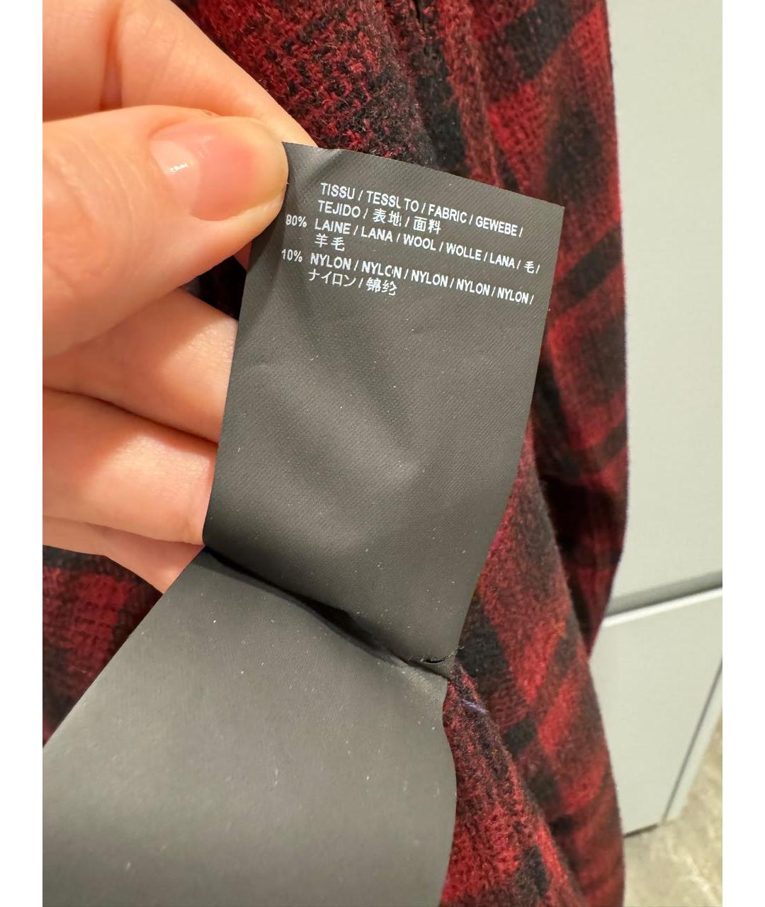 SAINT LAURENT Красная шерстяная рубашка, фото 3