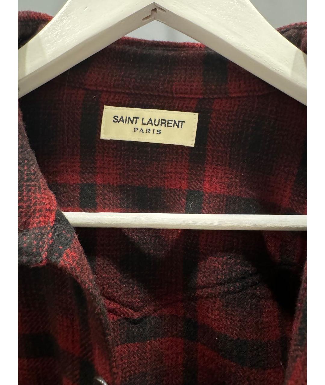 SAINT LAURENT Красная шерстяная рубашка, фото 2