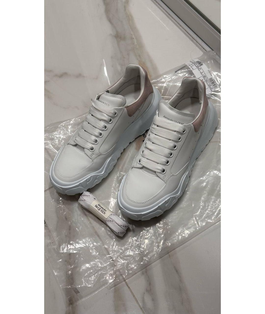 ALEXANDER MCQUEEN Белые кожаные кеды, фото 2