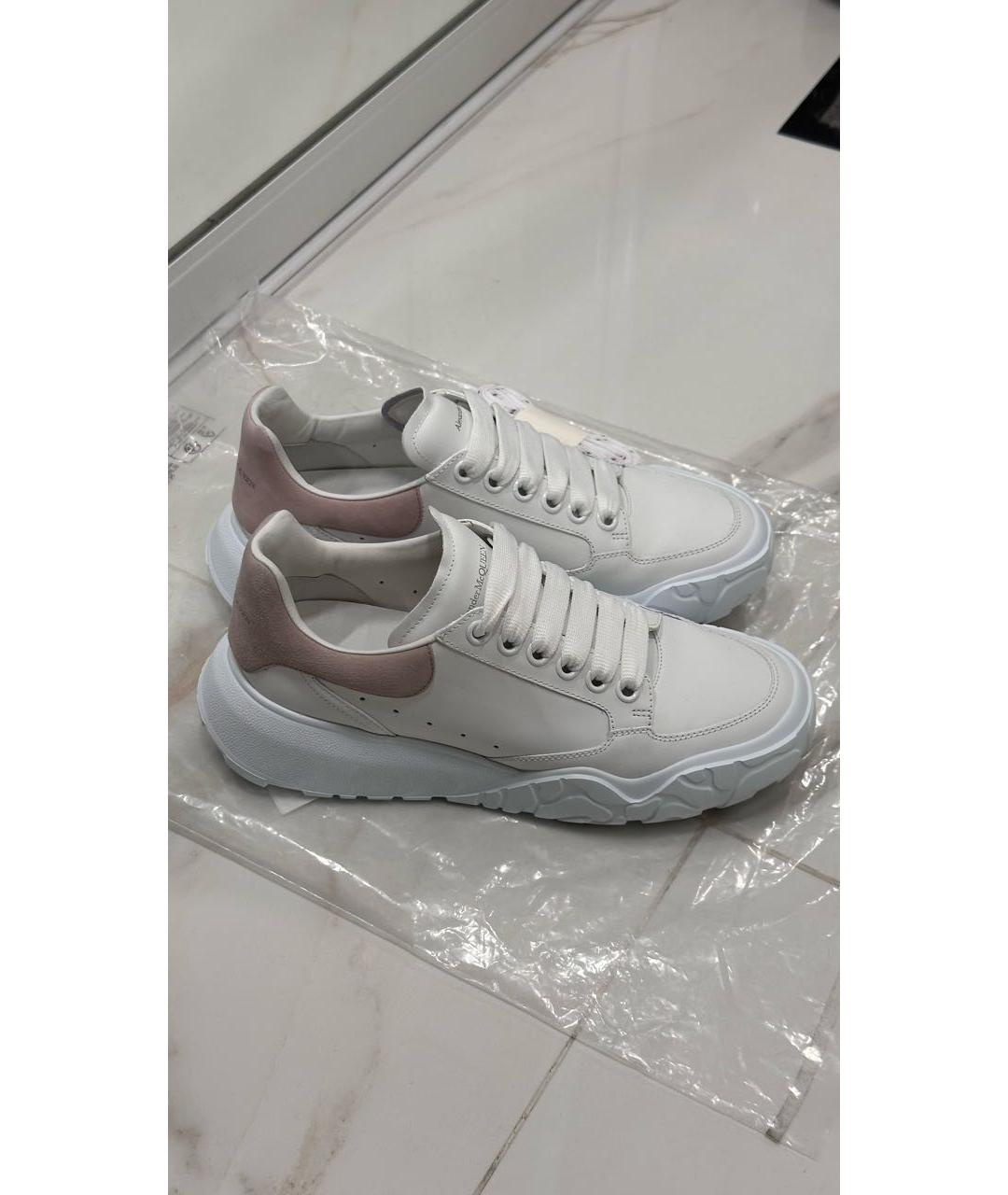 ALEXANDER MCQUEEN Белые кожаные кеды, фото 5