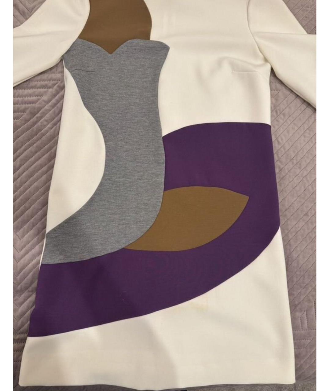 PINKO Белое вискозное повседневное платье, фото 4