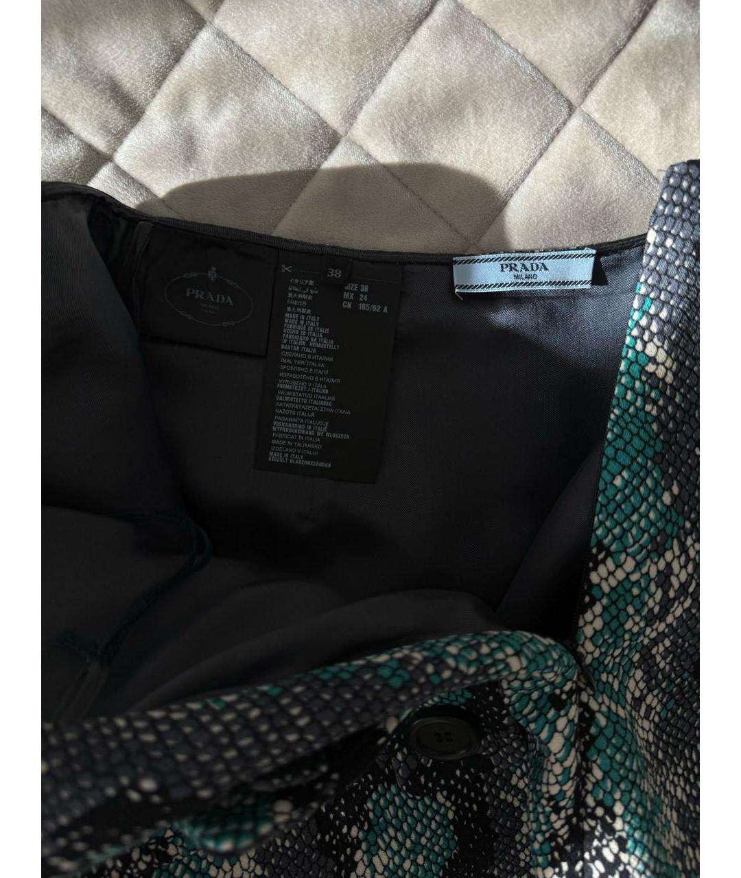 PRADA Мульти шерстяная юбка мини, фото 3