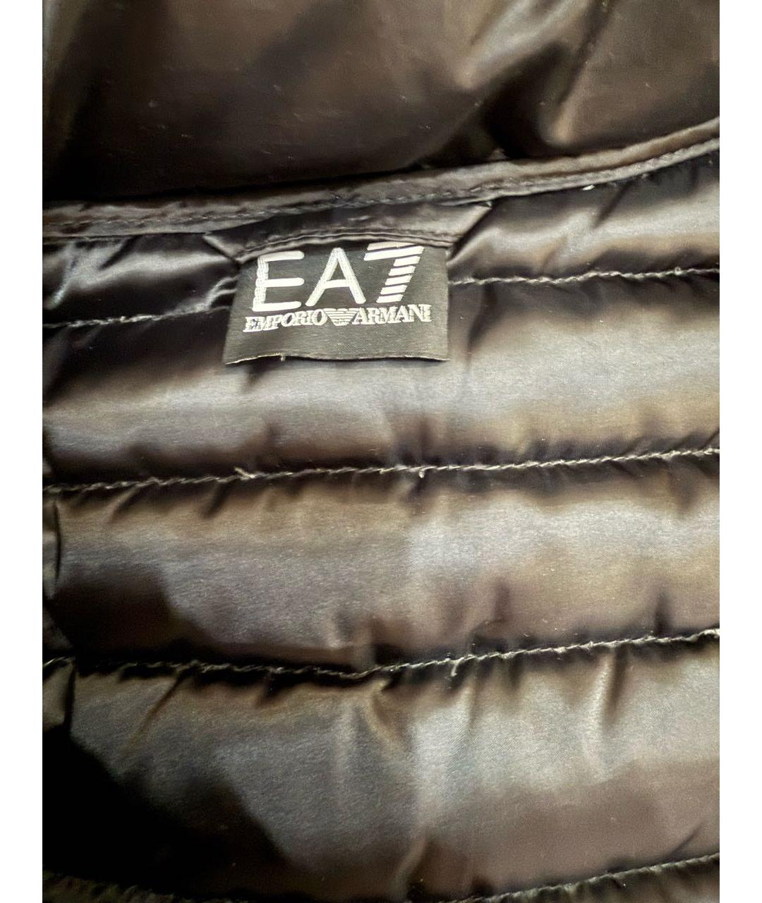 EMPORIO ARMANI Черная полиэстеровая куртка, фото 3