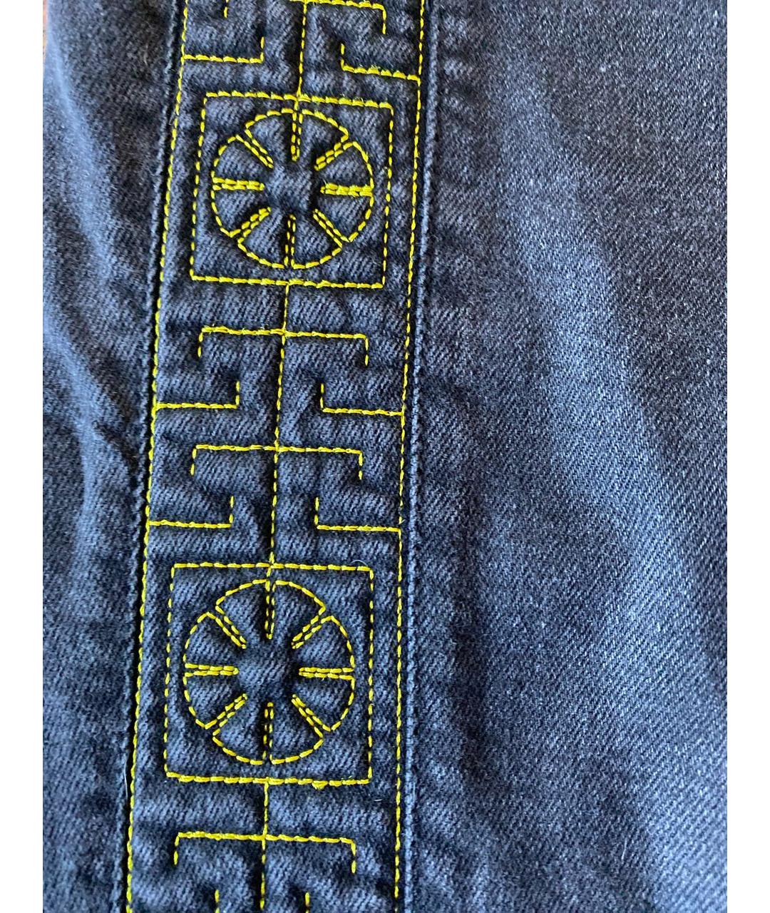 VERSACE Черные хлопко-эластановые джинсы слим, фото 6