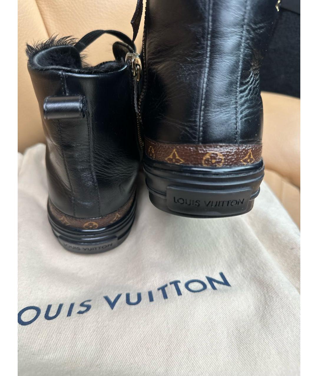 LOUIS VUITTON Коричневые кожаные кеды, фото 6