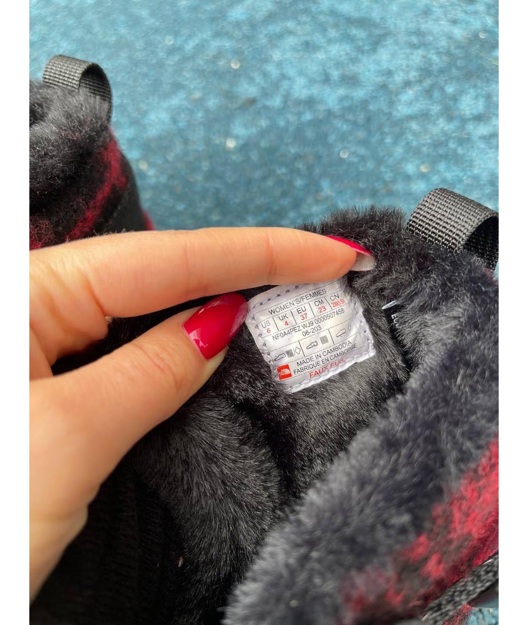 THE NORTH FACE Бордовые текстильные ботинки, фото 4