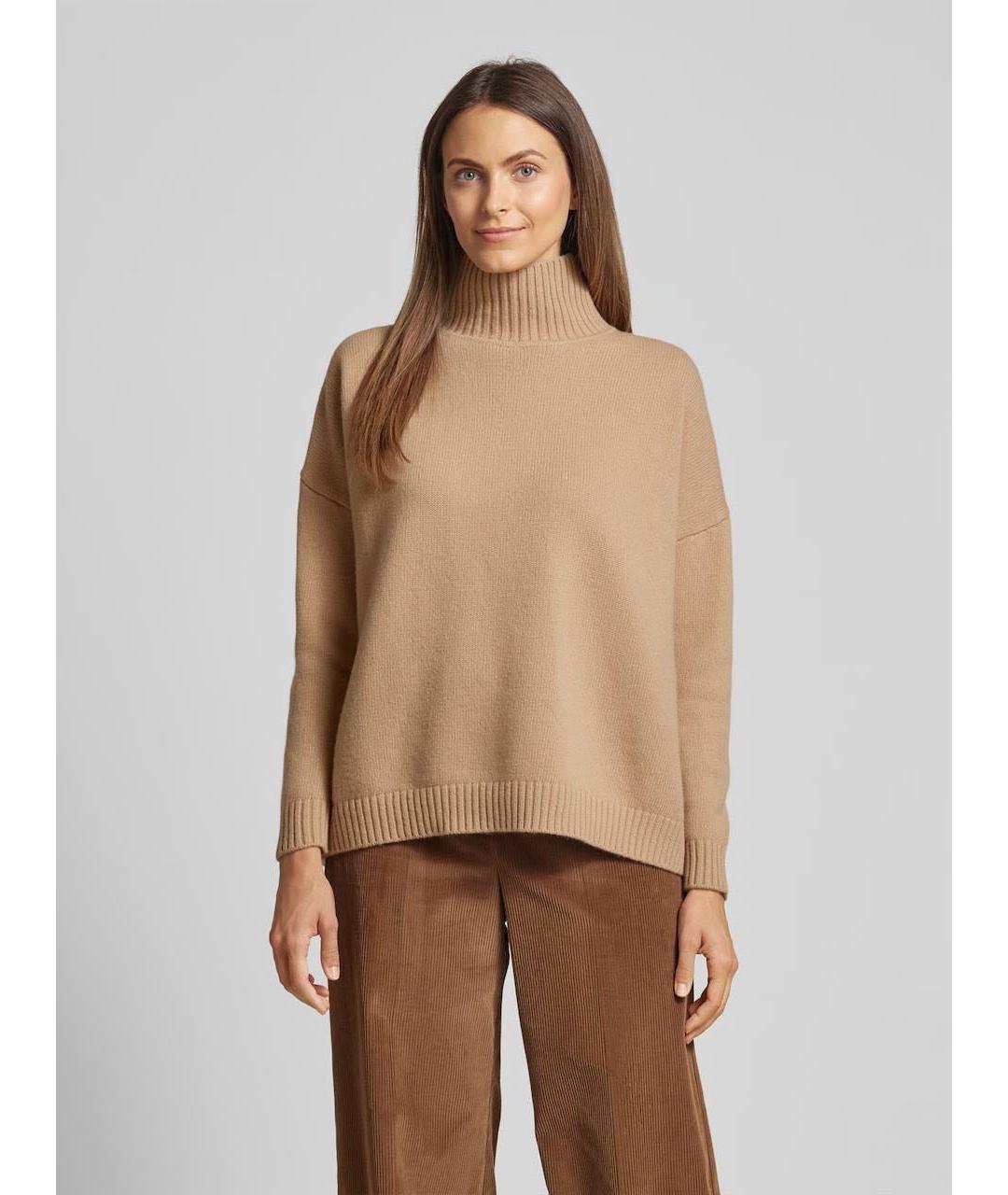 WEEKEND MAX MARA Бежевый шерстяной джемпер / свитер, фото 2