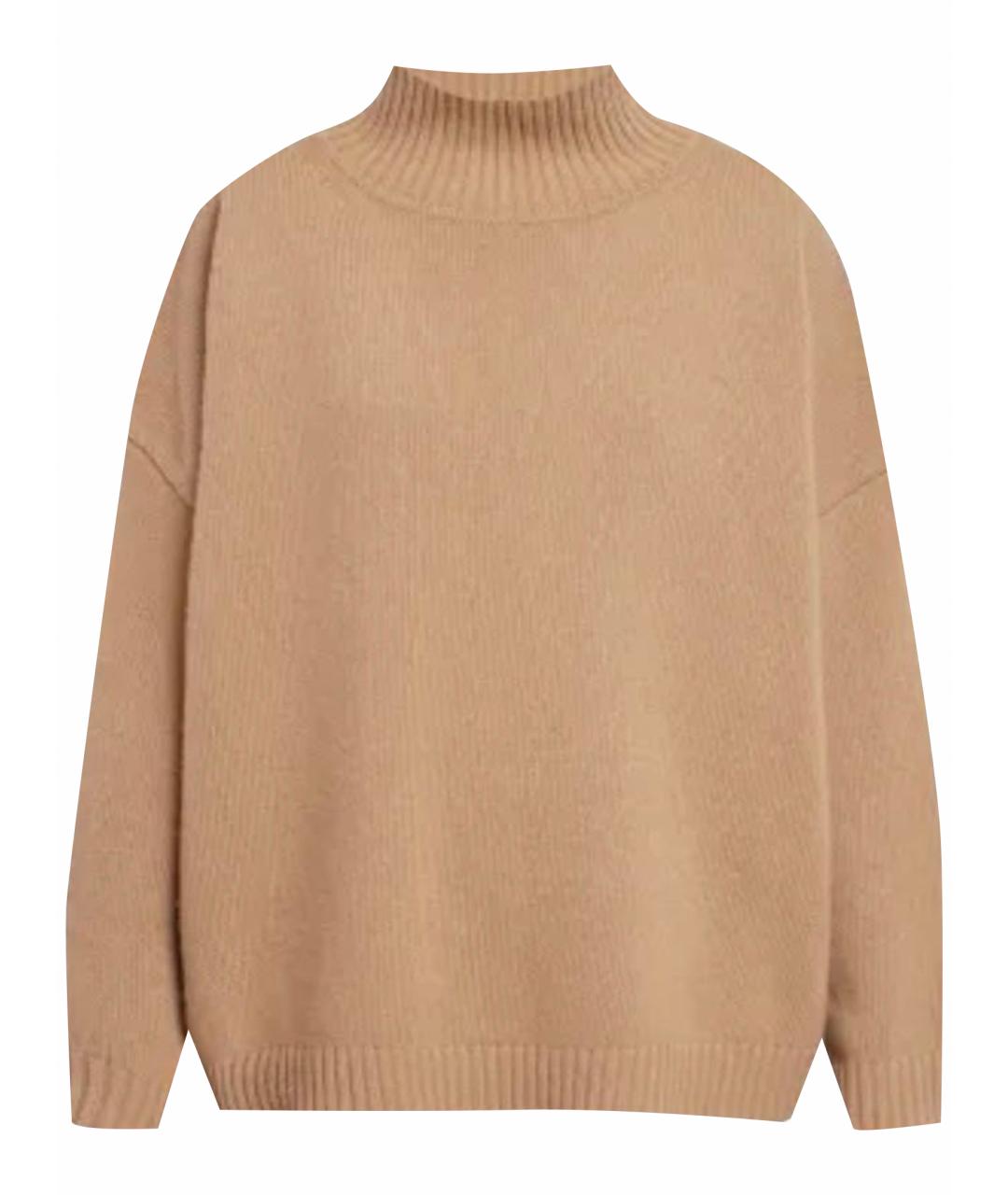 WEEKEND MAX MARA Бежевый шерстяной джемпер / свитер, фото 1