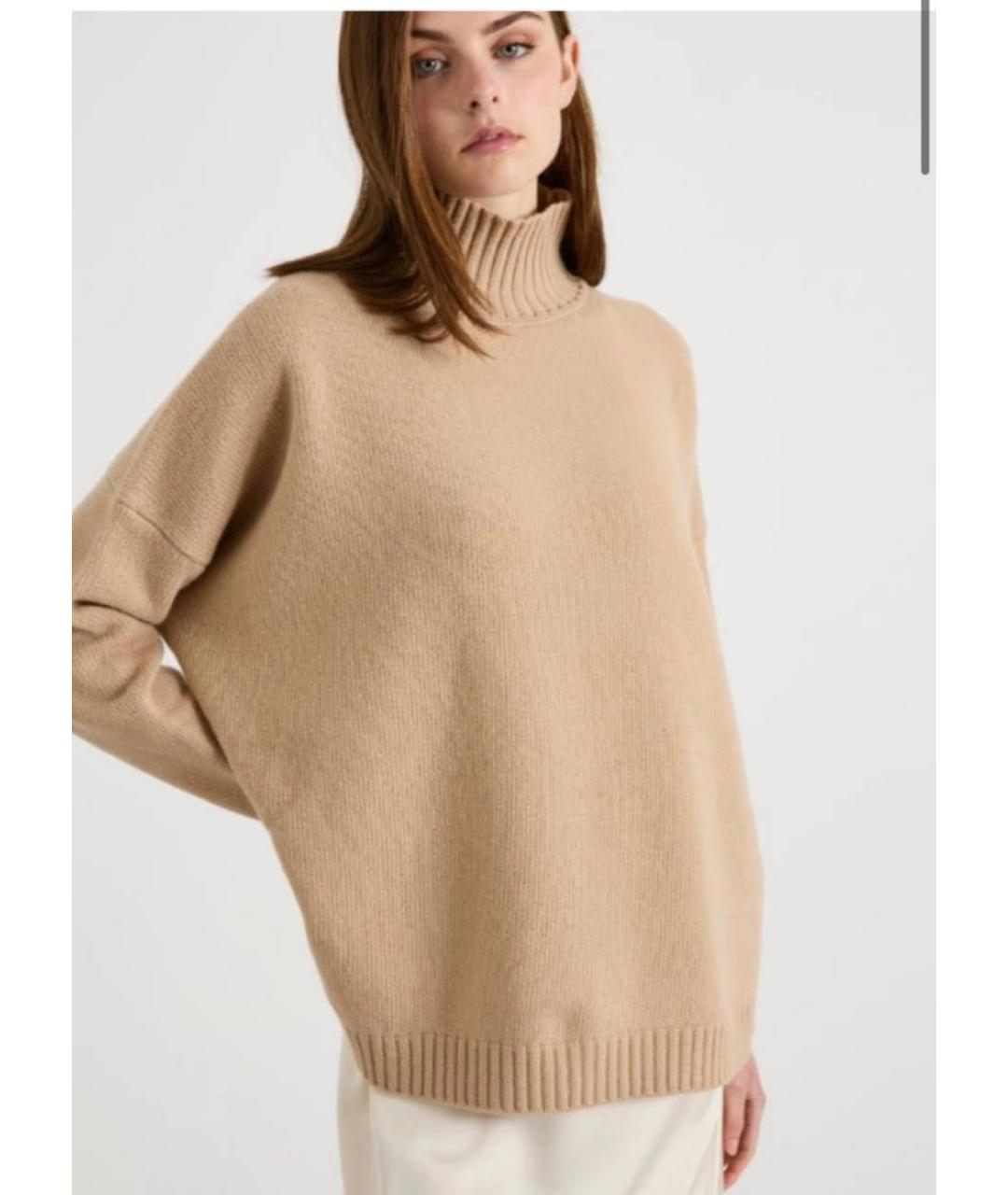 WEEKEND MAX MARA Бежевый шерстяной джемпер / свитер, фото 7