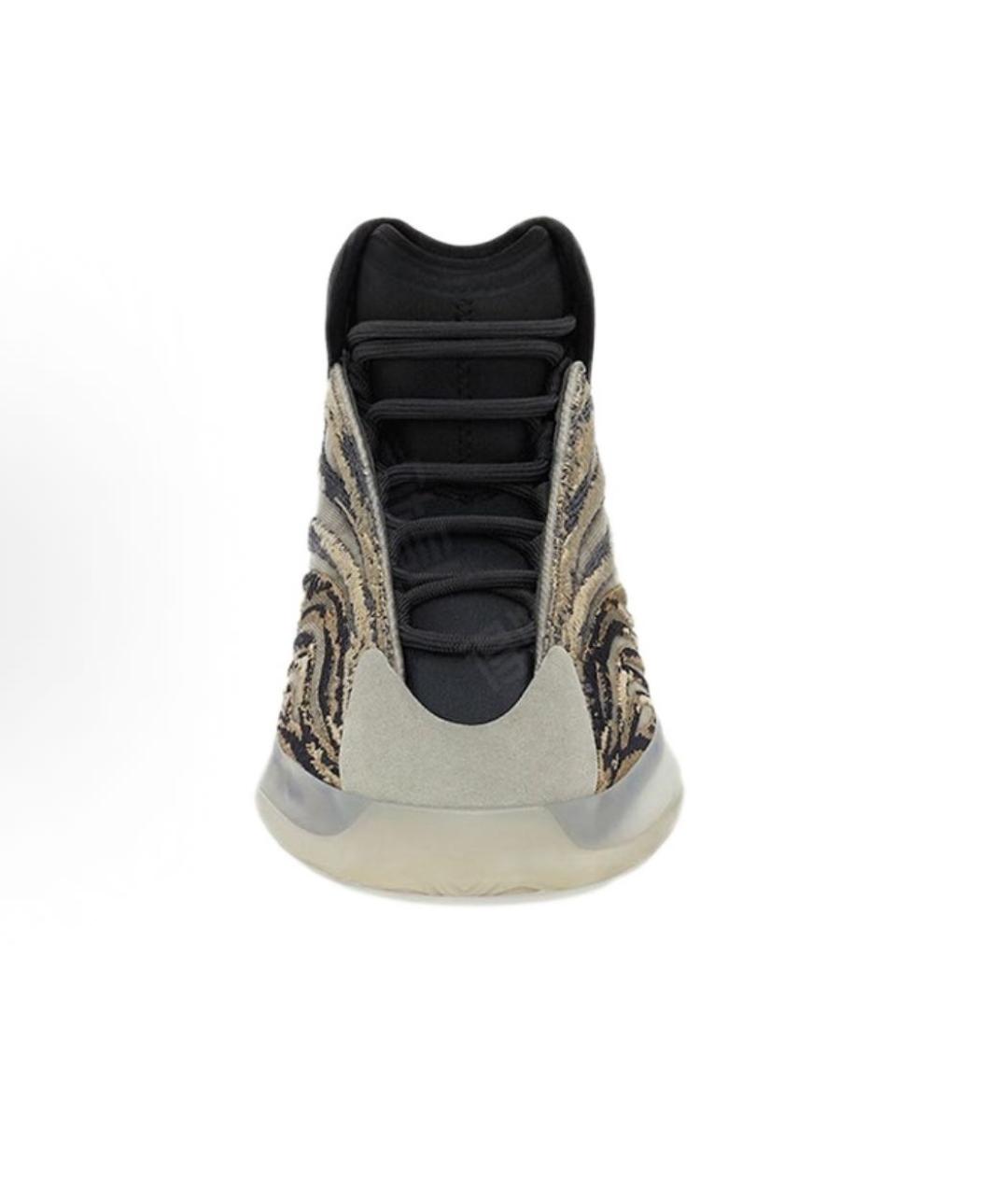 ADIDAS YEEZY Бежевые текстильные высокие кроссовки / кеды, фото 2