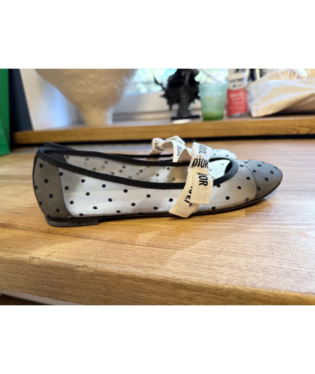 CHRISTIAN DIOR Черные балетки, фото 6