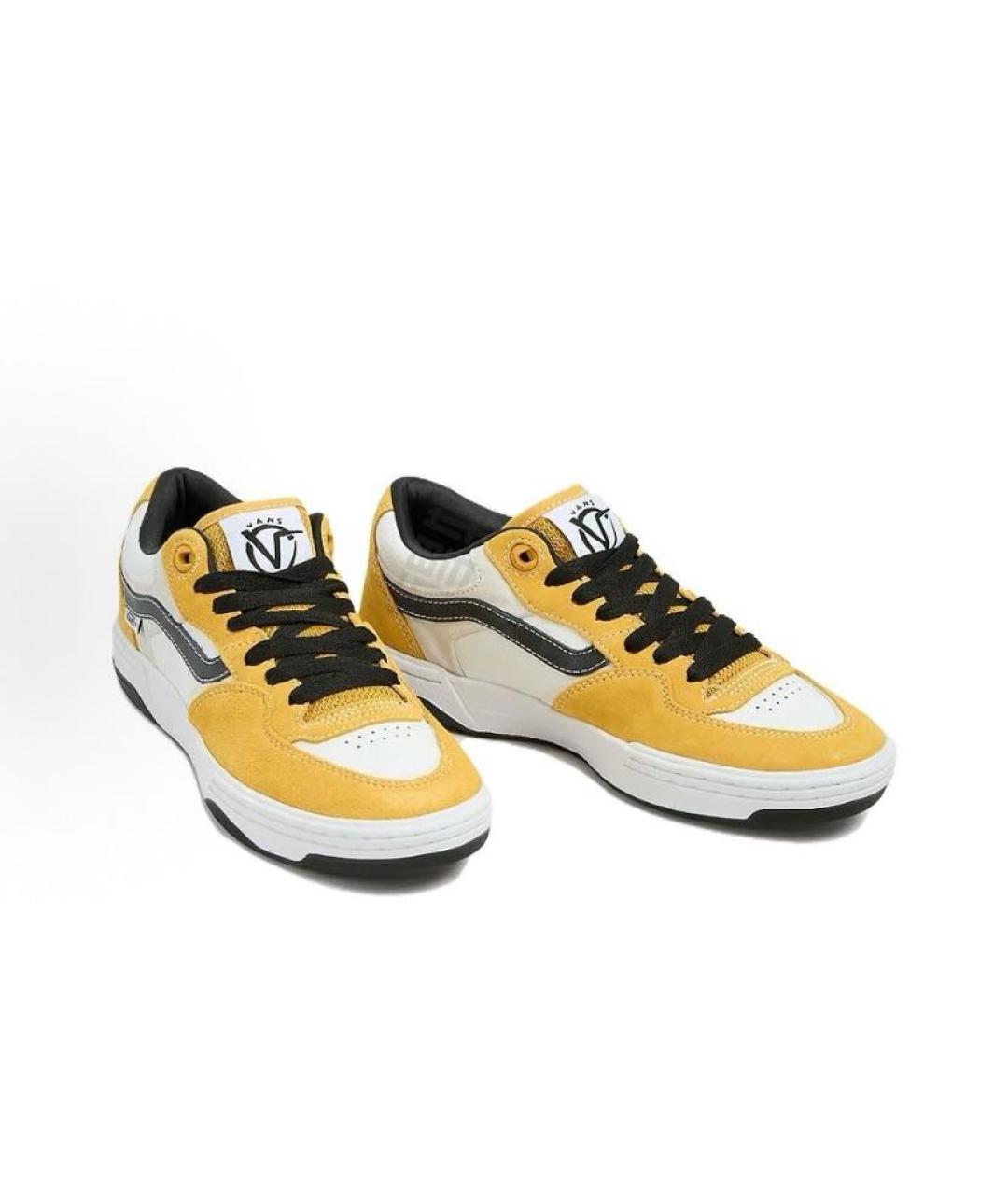 VANS Желтые кожаные кроссовки, фото 3