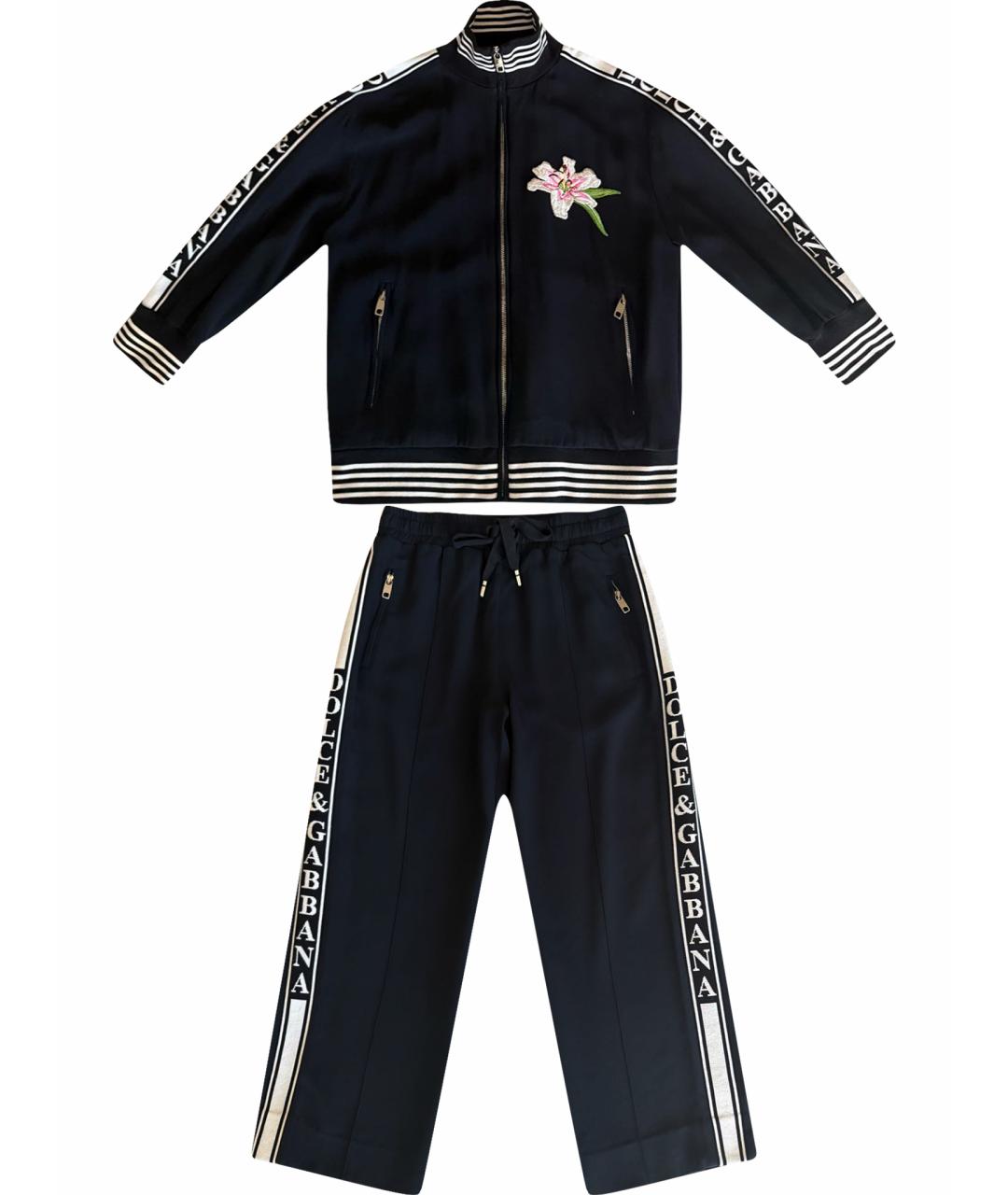 DOLCE&GABBANA Черный вискозный костюм с брюками, фото 1