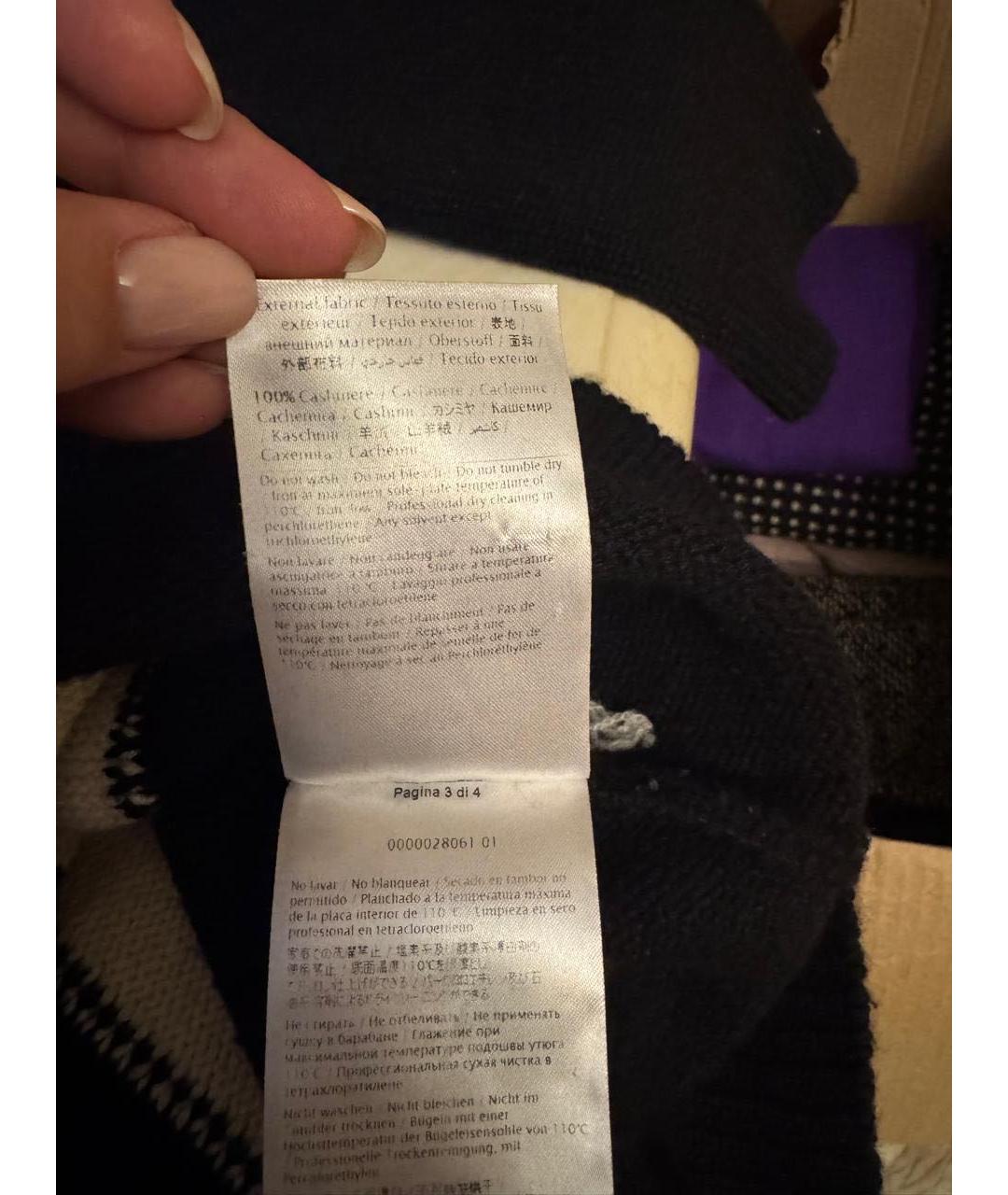 VALENTINO Черный кашемировый джемпер / свитер, фото 2