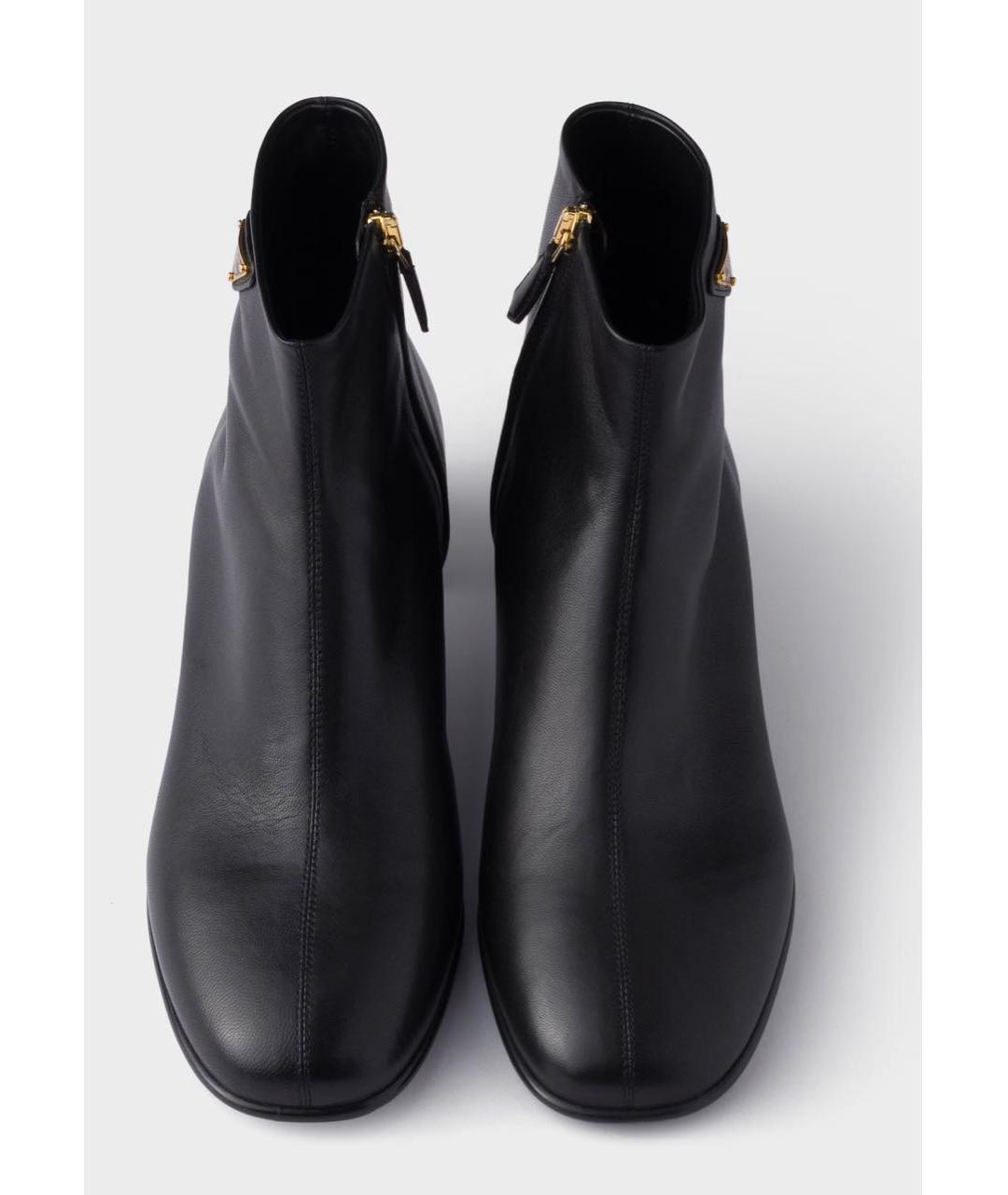 PRADA Черные кожаные полусапоги, фото 4