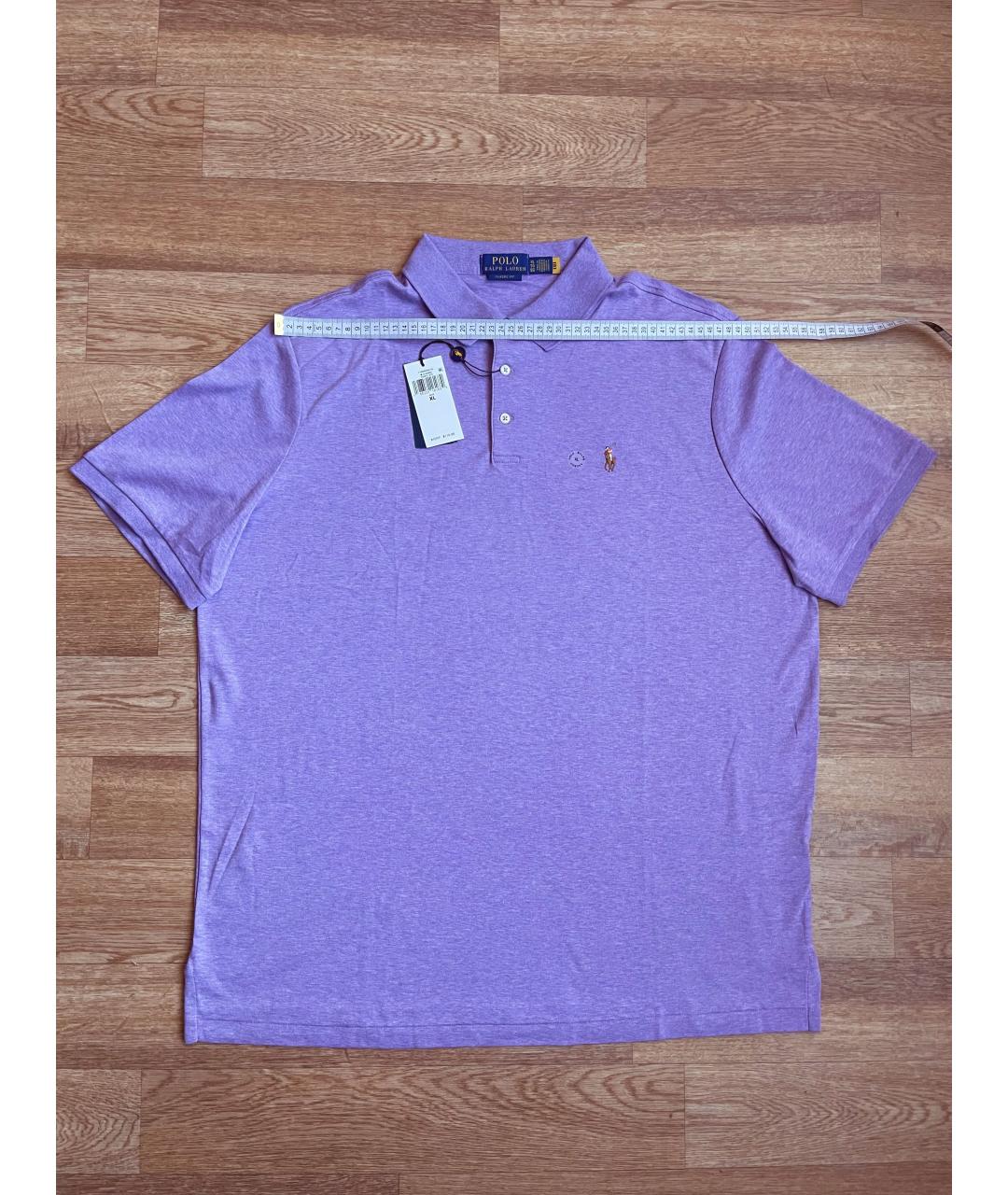 POLO RALPH LAUREN Фиолетовое хлопковое поло с коротким рукавом, фото 7