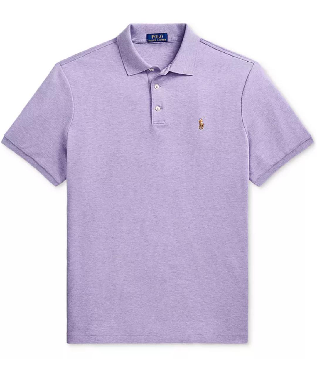 POLO RALPH LAUREN Фиолетовое хлопковое поло с коротким рукавом, фото 1