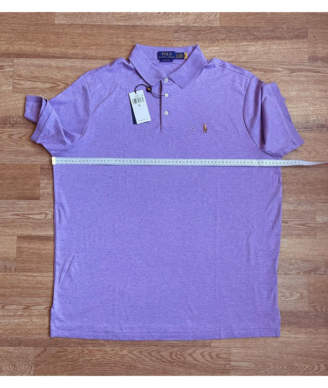 POLO RALPH LAUREN Фиолетовое хлопковое поло с коротким рукавом, фото 8