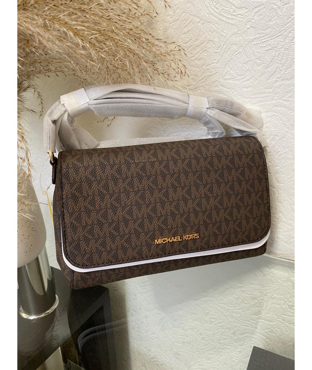 MICHAEL KORS Коричневая сумка через плечо, фото 5