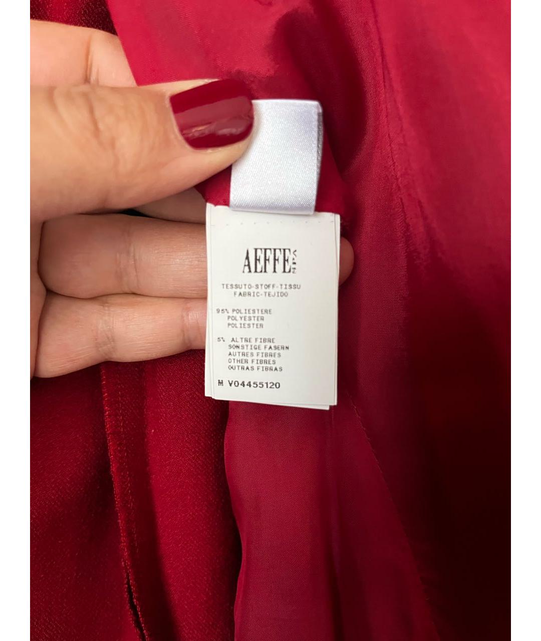 ALBERTA FERRETTI Красное шерстяное повседневное платье, фото 7