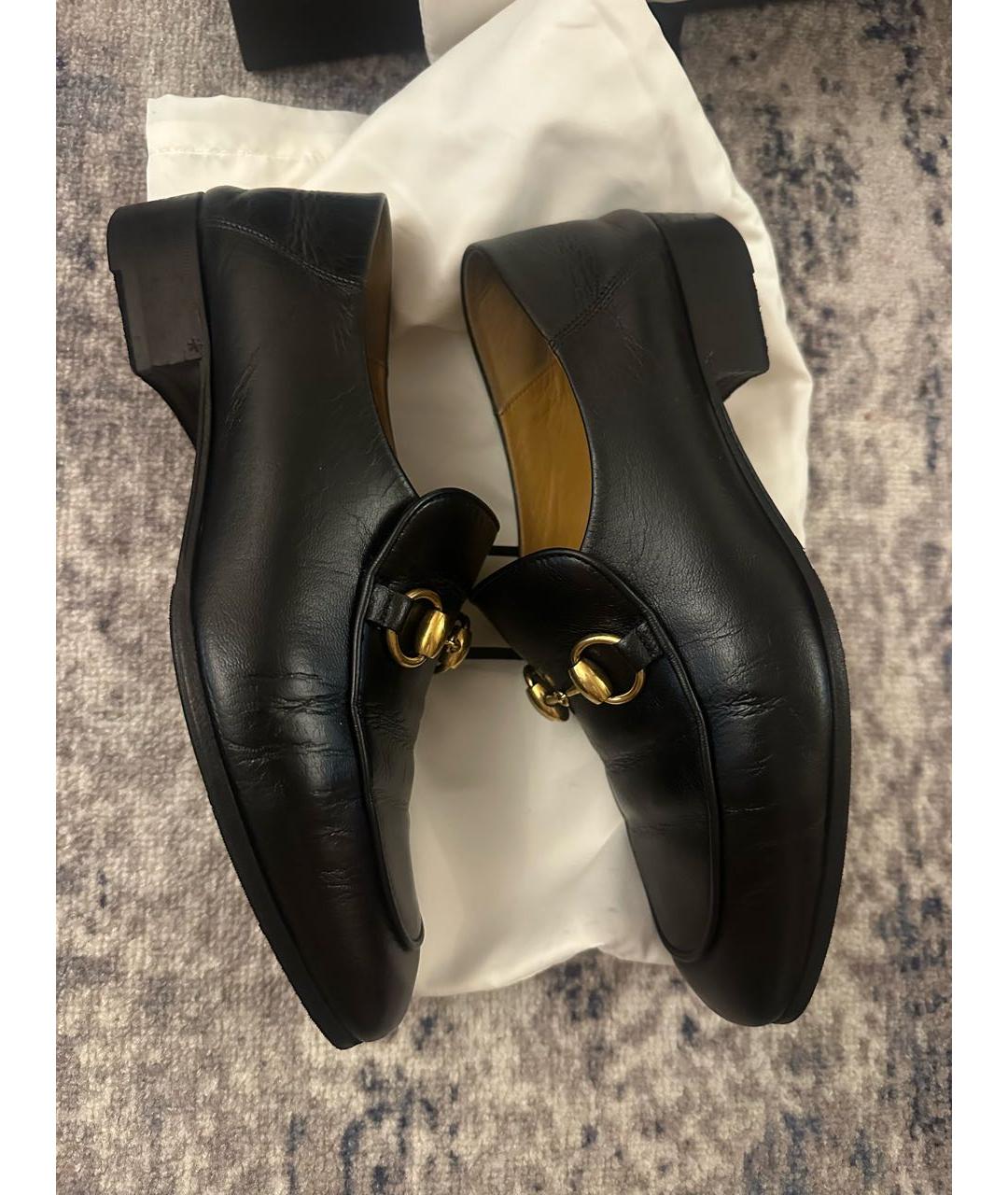 GUCCI Черные кожаные лоферы, фото 6