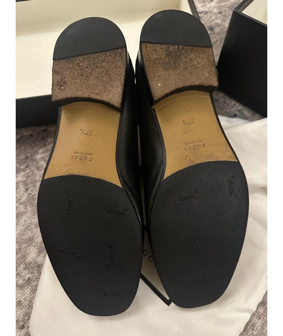 GUCCI Черные кожаные лоферы, фото 7