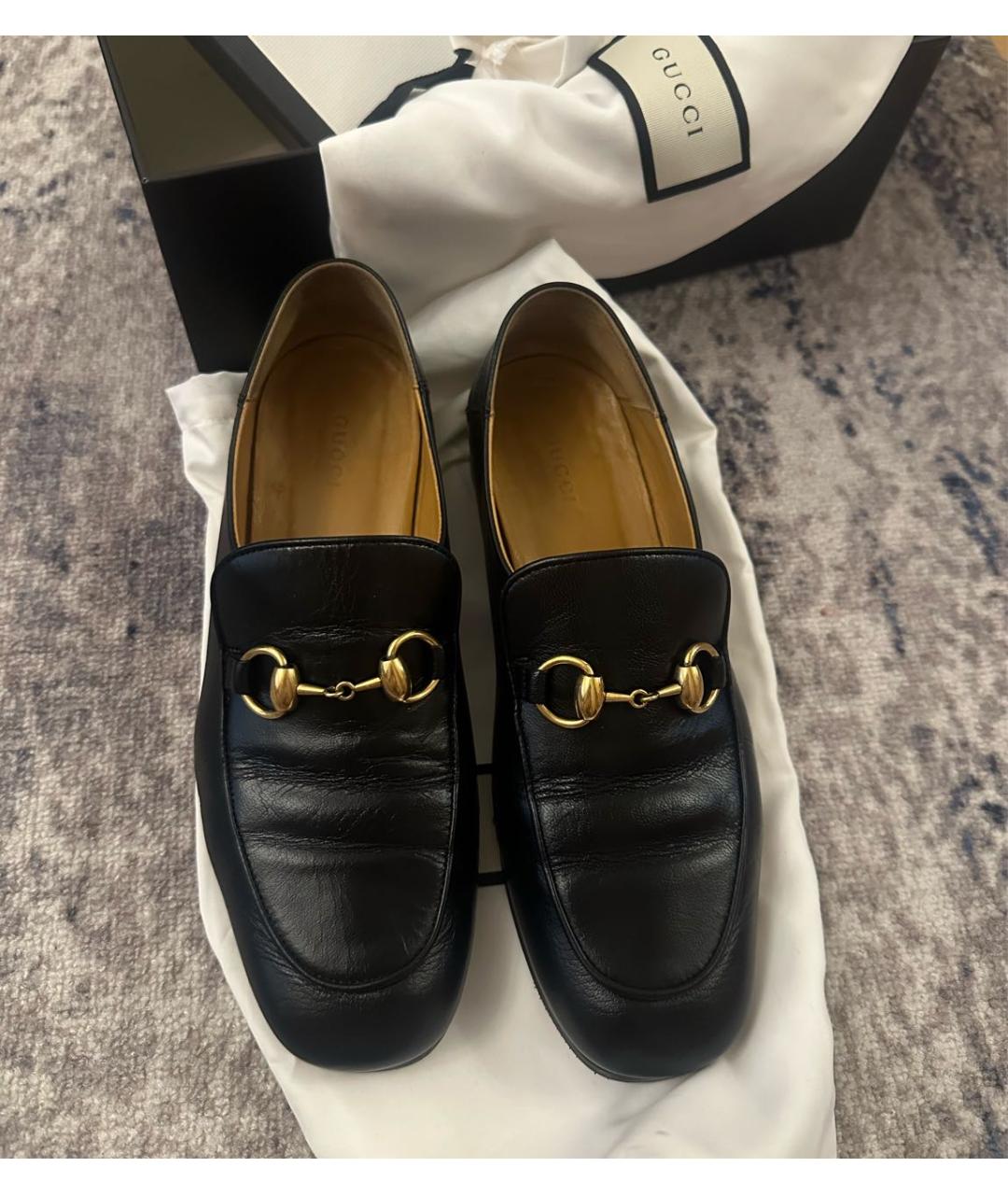 GUCCI Черные кожаные лоферы, фото 2