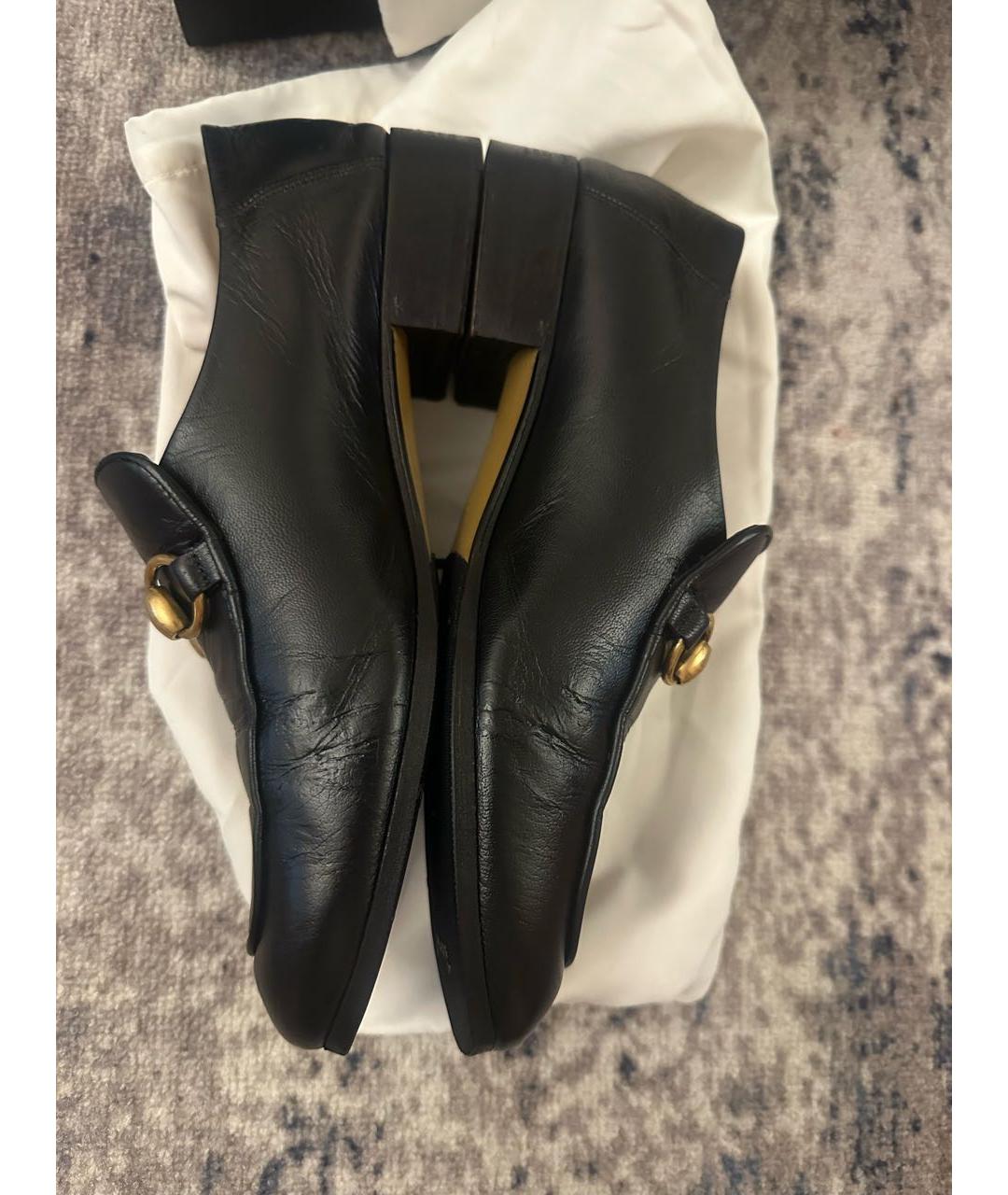 GUCCI Черные кожаные лоферы, фото 5