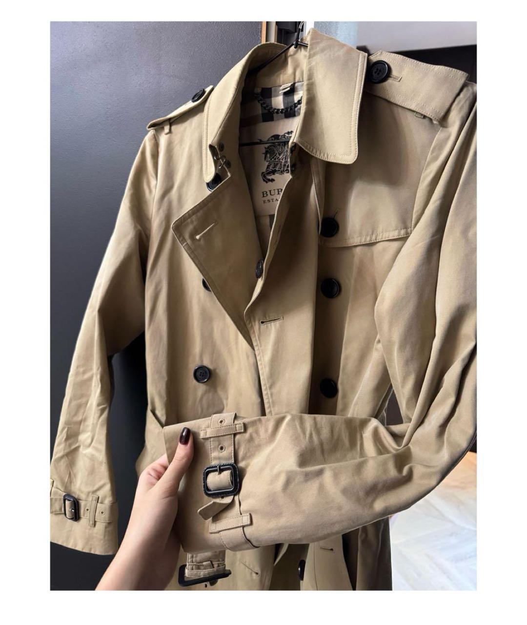 BURBERRY Бежевый хлопковый тренч/плащ, фото 4